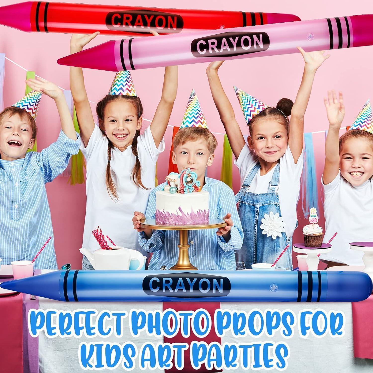 Raiten 3 Crayones Inflables Jumbo 104.9 cm Decoración Fiesta