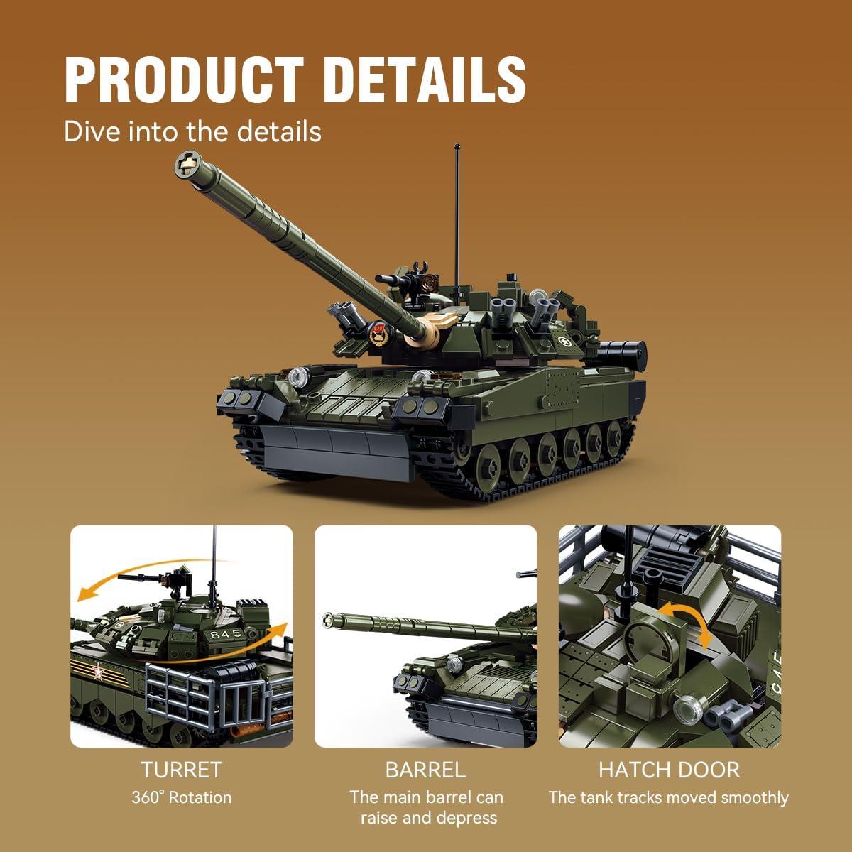 Bloque de Construcción Tanque T80 DAHONPA 790 Piezas