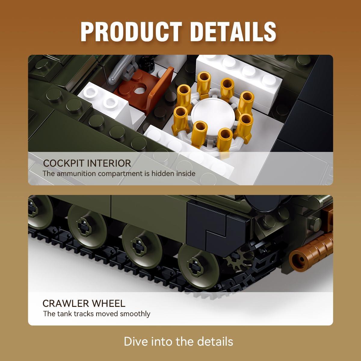 Bloque de Construcción Tanque T80 DAHONPA 790 Piezas
