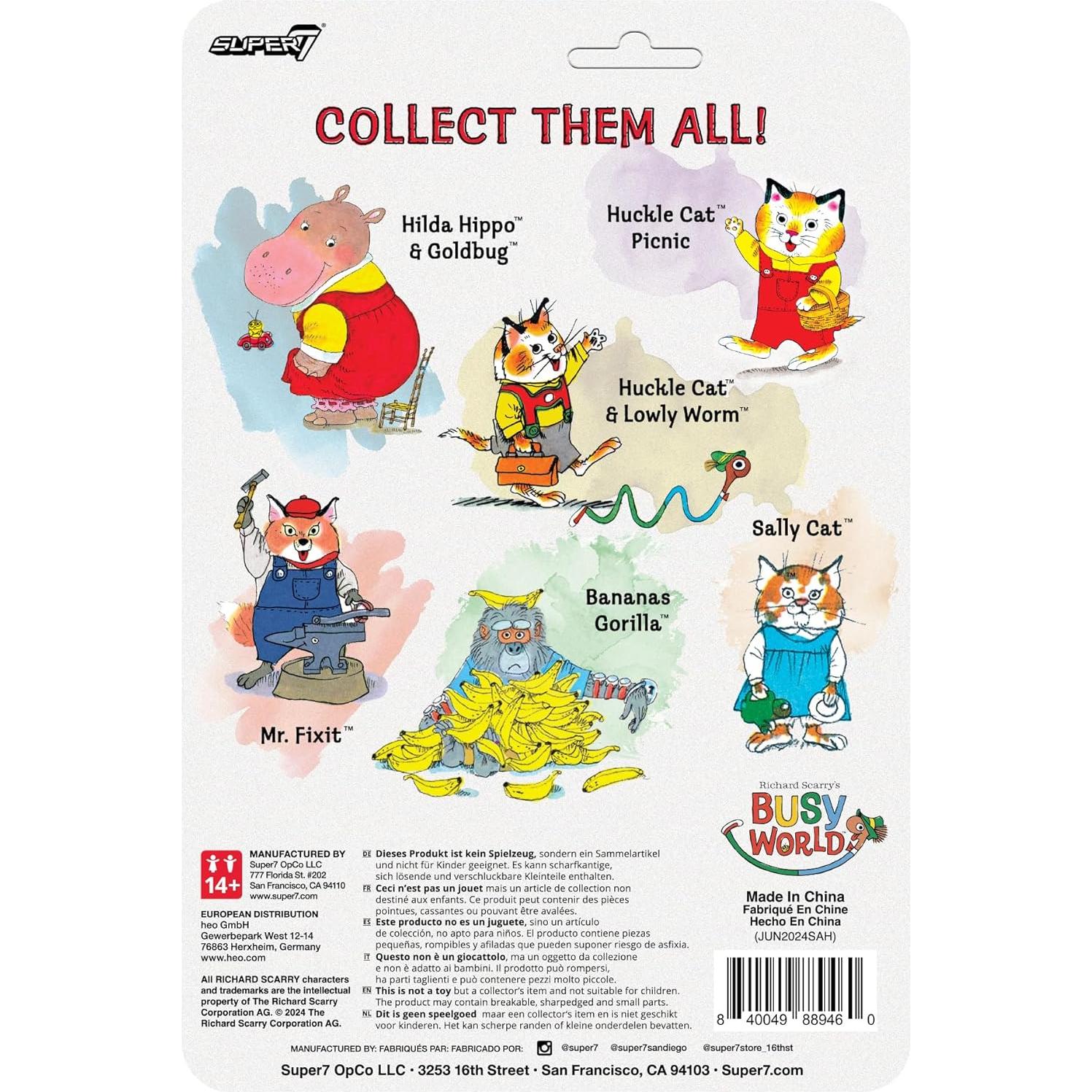 Figura de Acción Huckle Cat Super7 9.53 cm con Accesorio