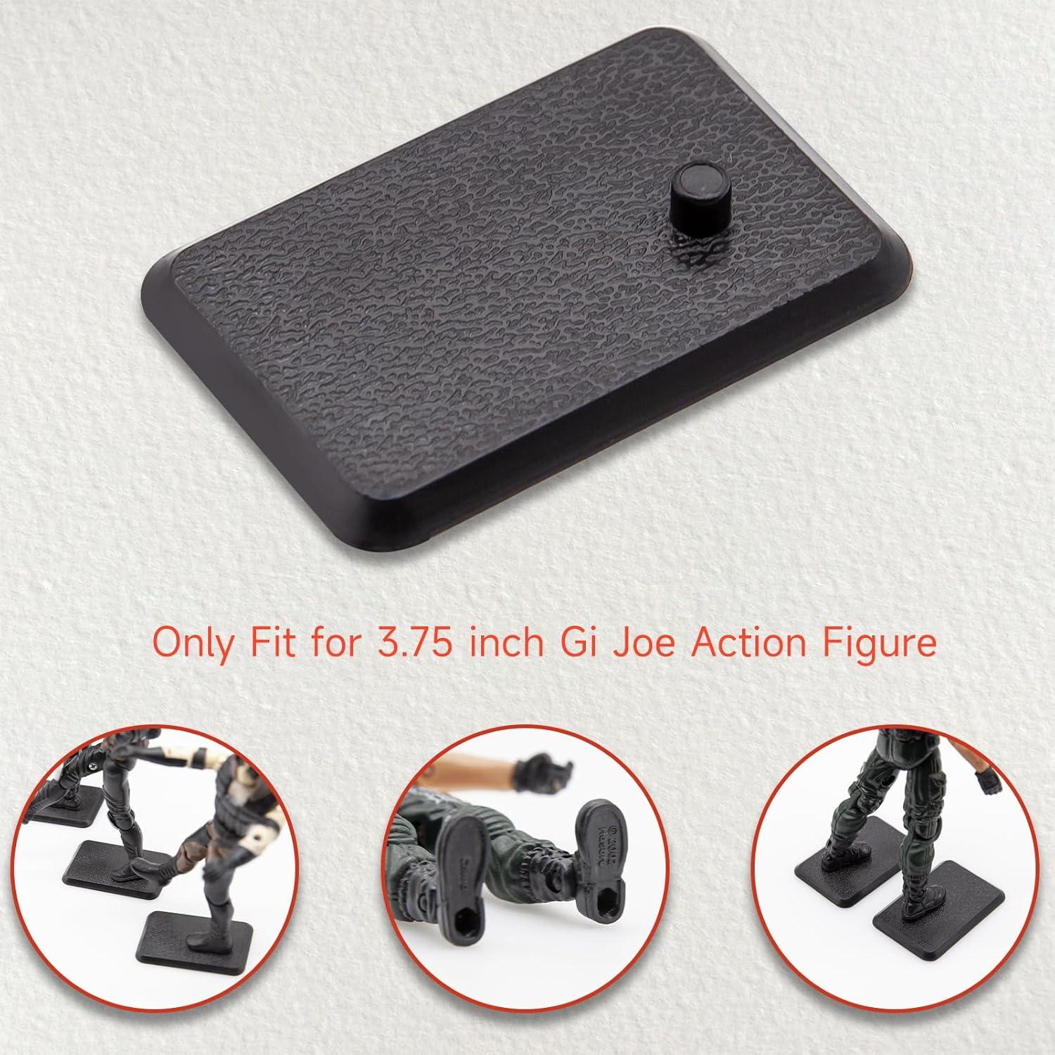 Base de Exhibición de Plástico Negro SIXPOINTS 50 Piezas para Figuras de 3.75"