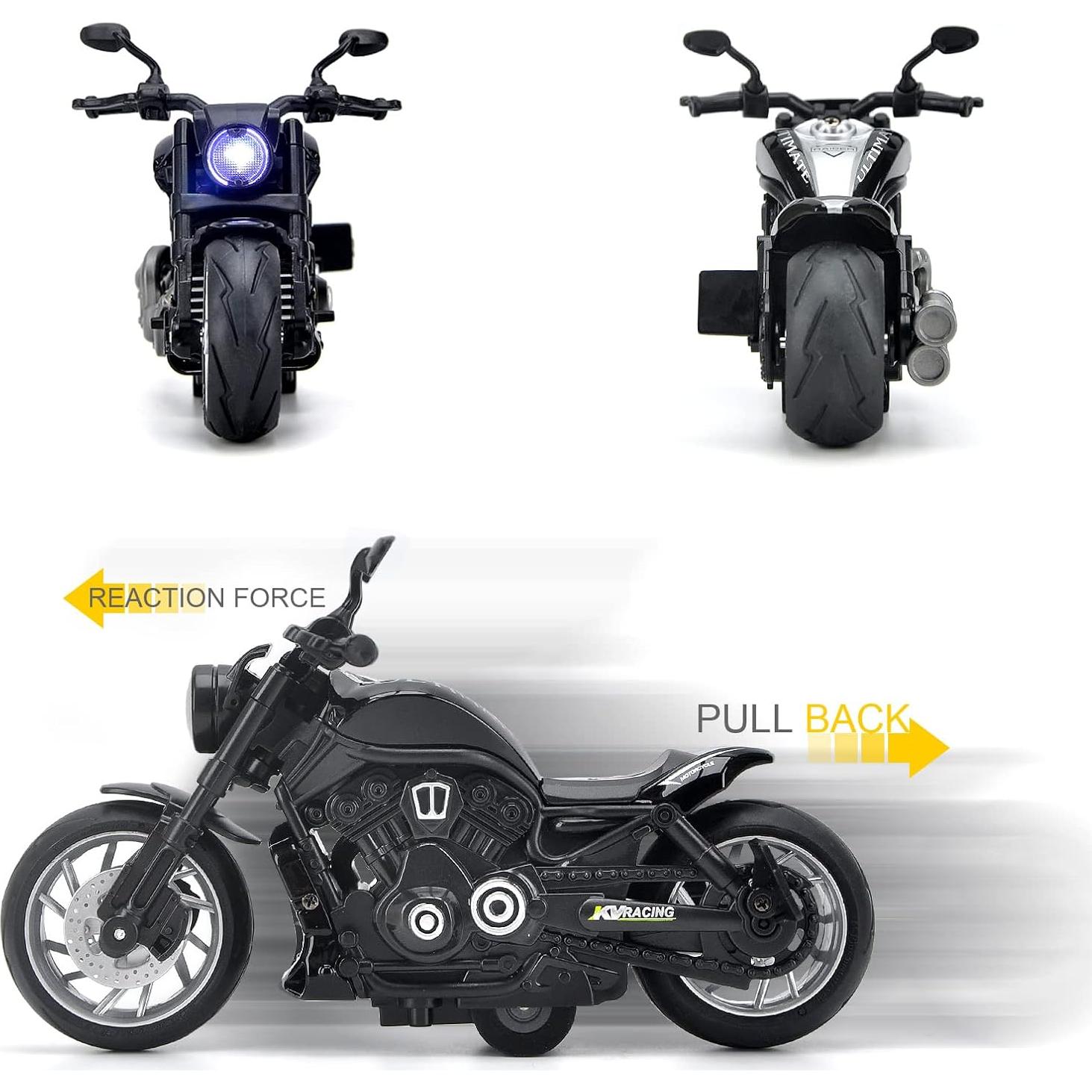 Motocicleta de Juguete CYYSFIVQZ 1:12 con Sonidos y Luces