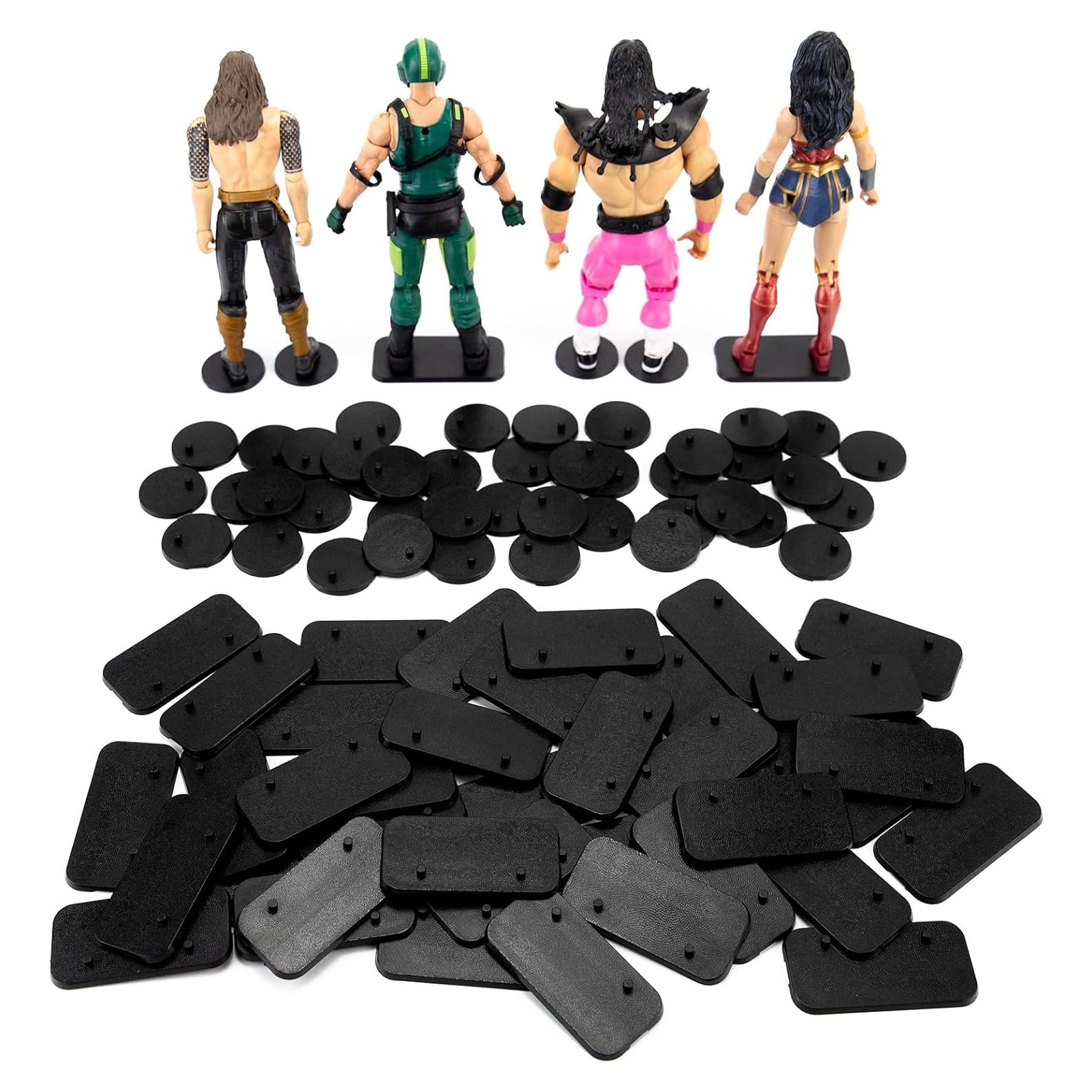 Soportes de Exhibición de Figuras 70 Piezas SIXPOINTS Negro