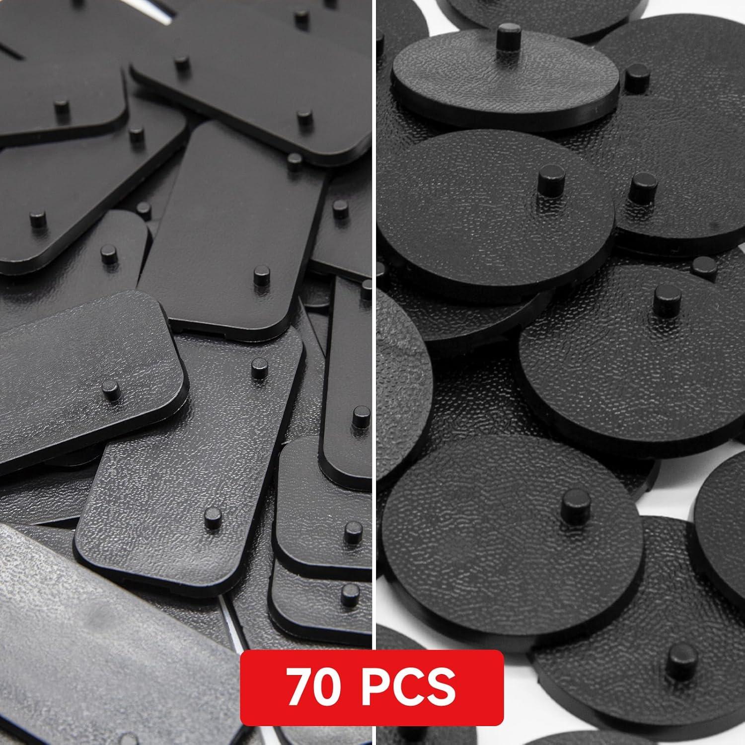 Soportes de Exhibición de Figuras 70 Piezas SIXPOINTS Negro