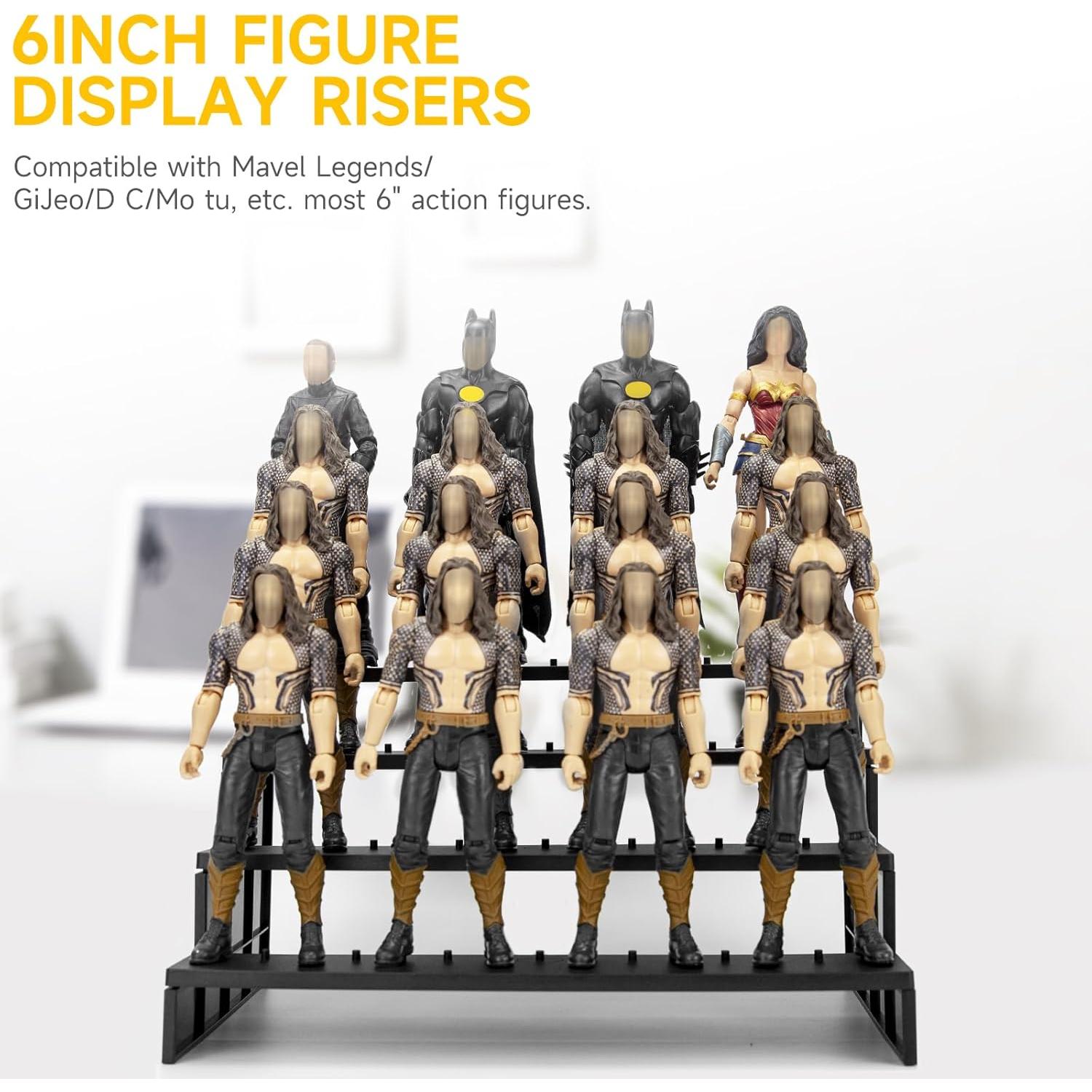 Soporte para Figuras de 15cm 4 Niveles Negro - FiguresLab