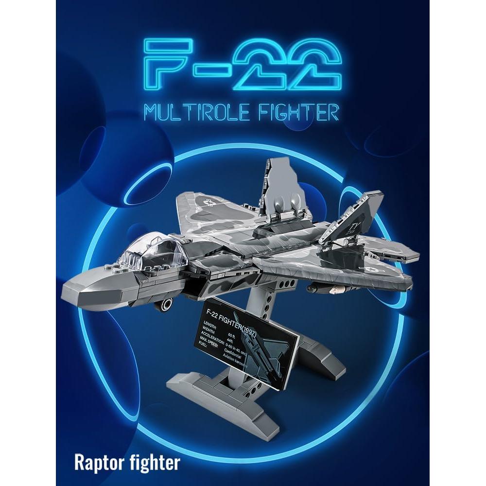 Set de Bloques de Construcción SEMKY F-22 Raptor 626 Piezas