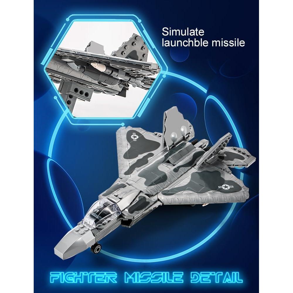 Set de Bloques de Construcción SEMKY F-22 Raptor 626 Piezas