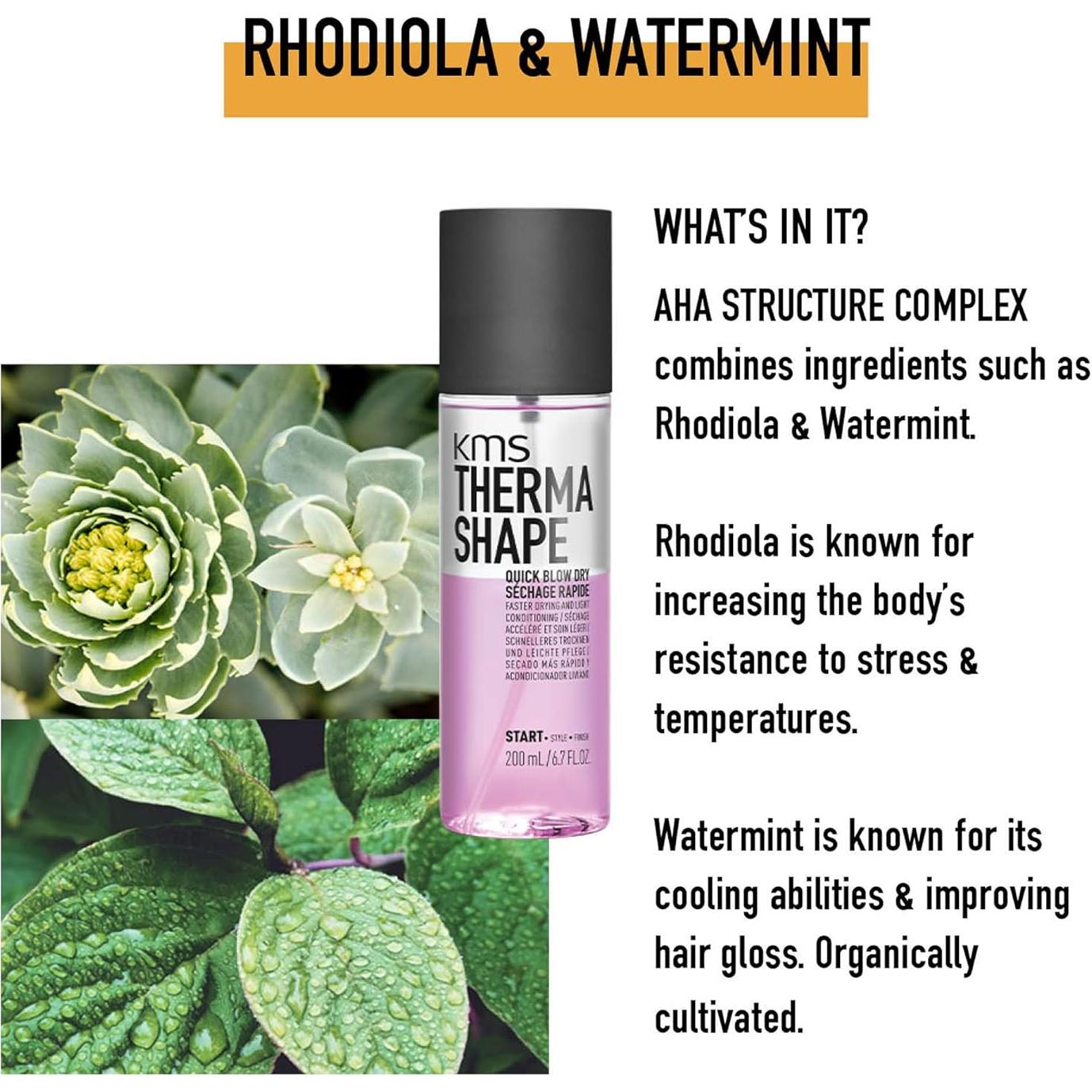 KMS Thermashape Spray Secado Rápido 200 g Acabado Natural