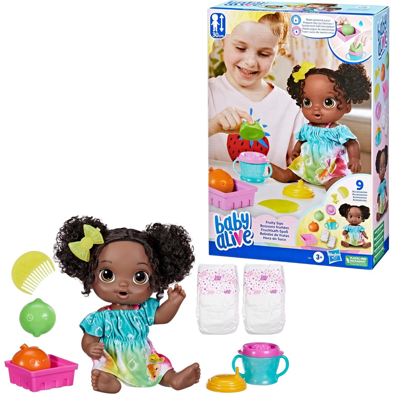 Muñeca Baby Alive Fruity Sips 30.48 cm con Exprimidor y Accesorios
