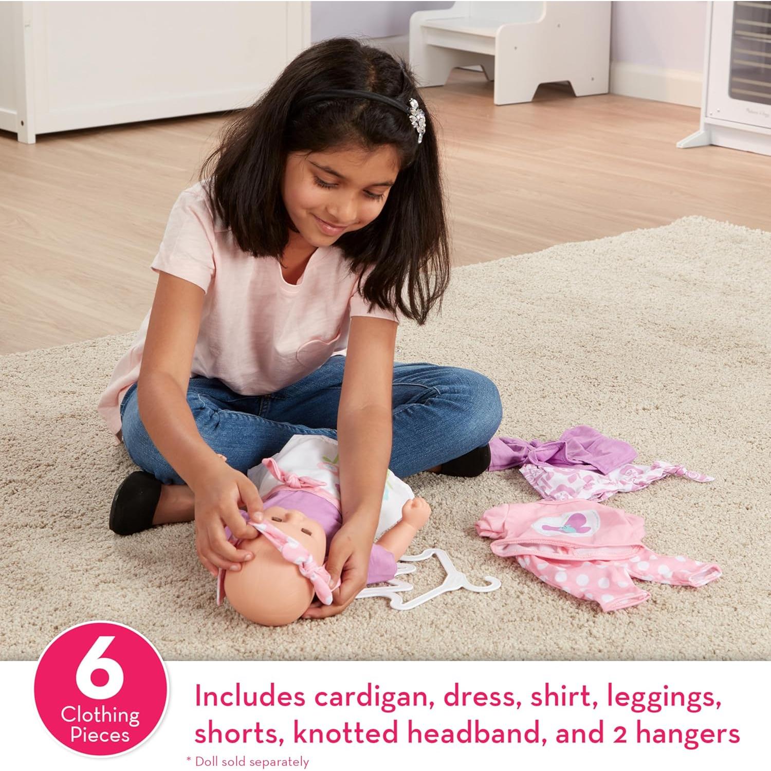 Conjunto de Ropa para Muñecas Melissa & Doug 6 Piezas 30-45 cm