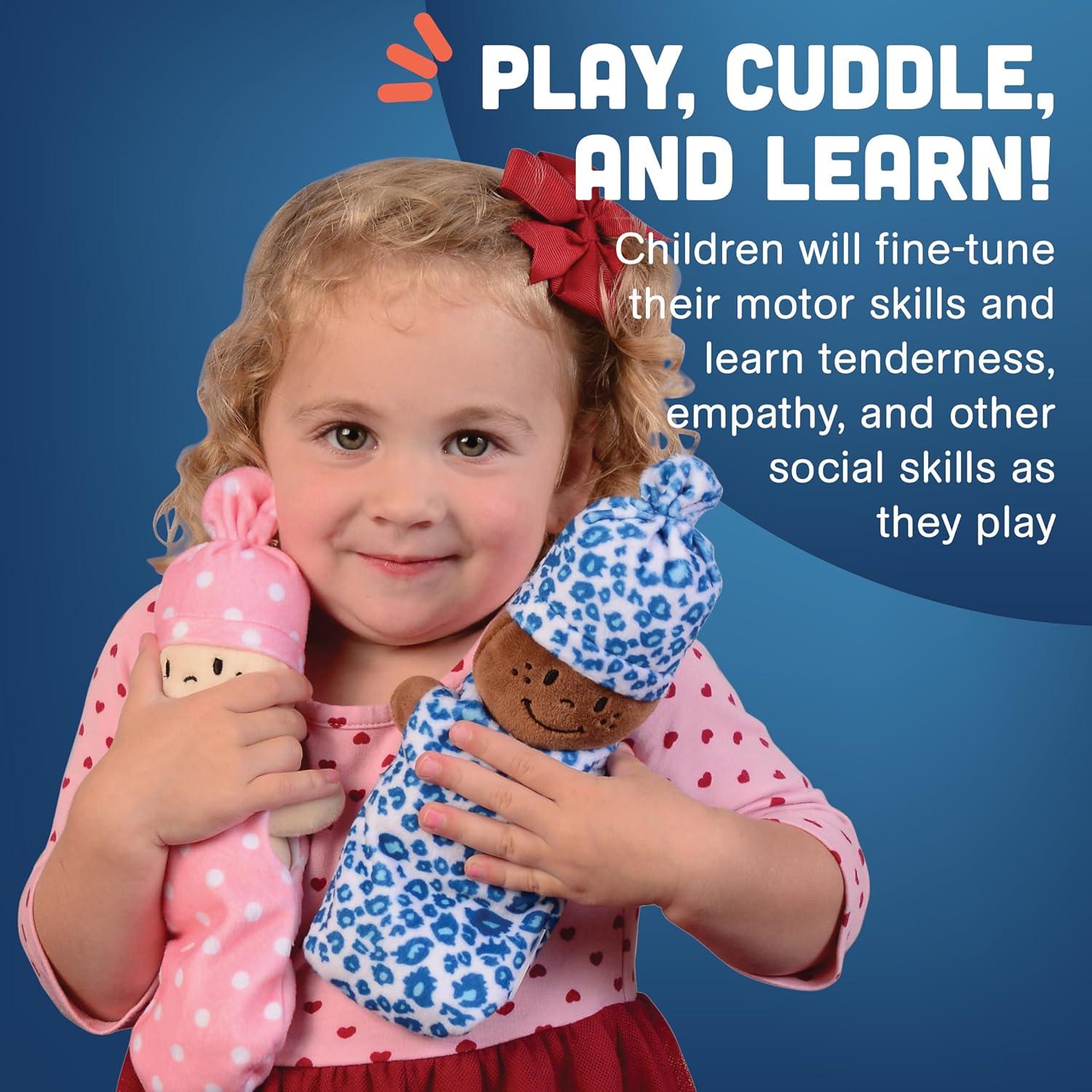 Set de 6 Muñecas de Peluche Multiculturales en Cesta - Mentes Creativas