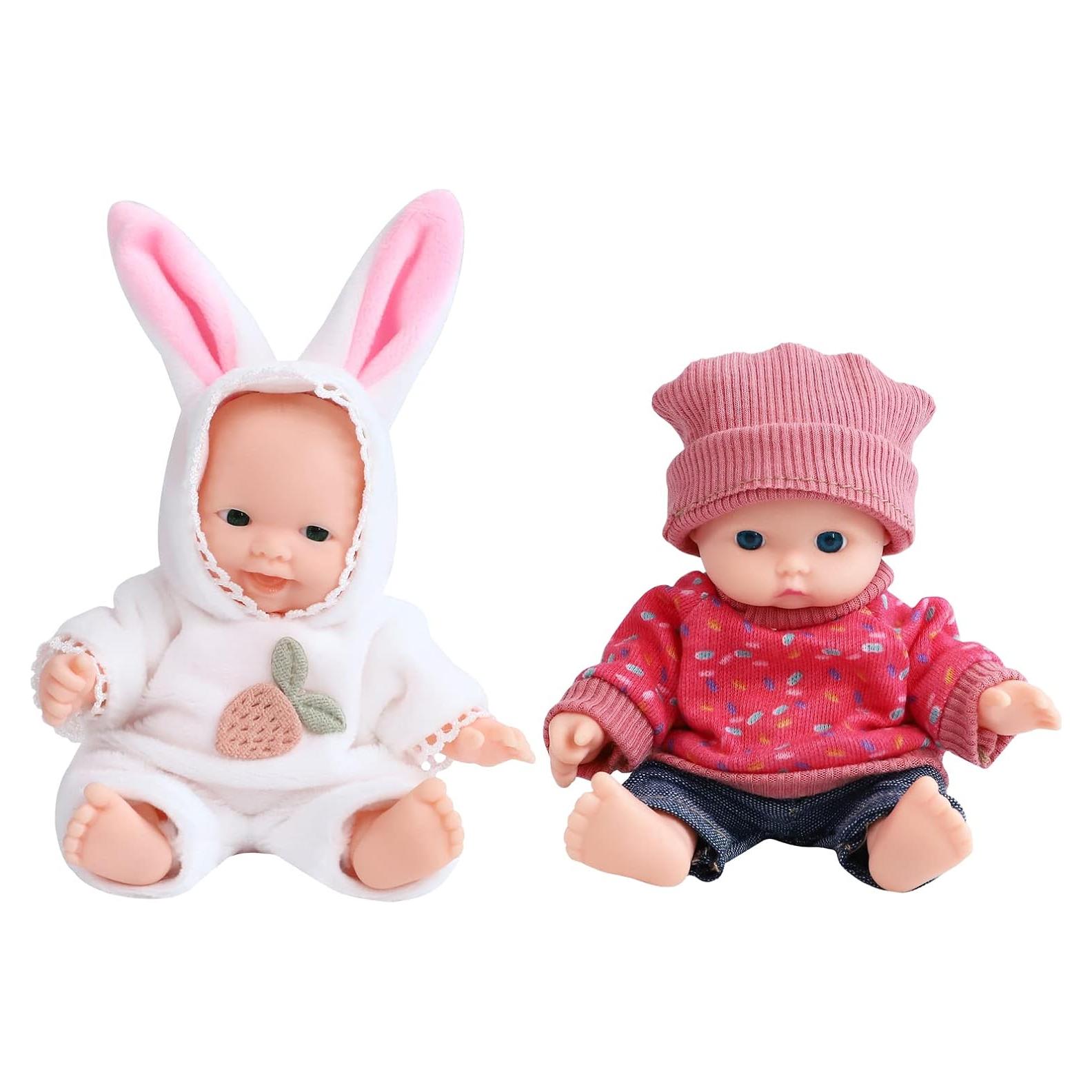 Muñecas Mini Bebé ONEST 5 Pulgadas con Ropa Hecha a Mano