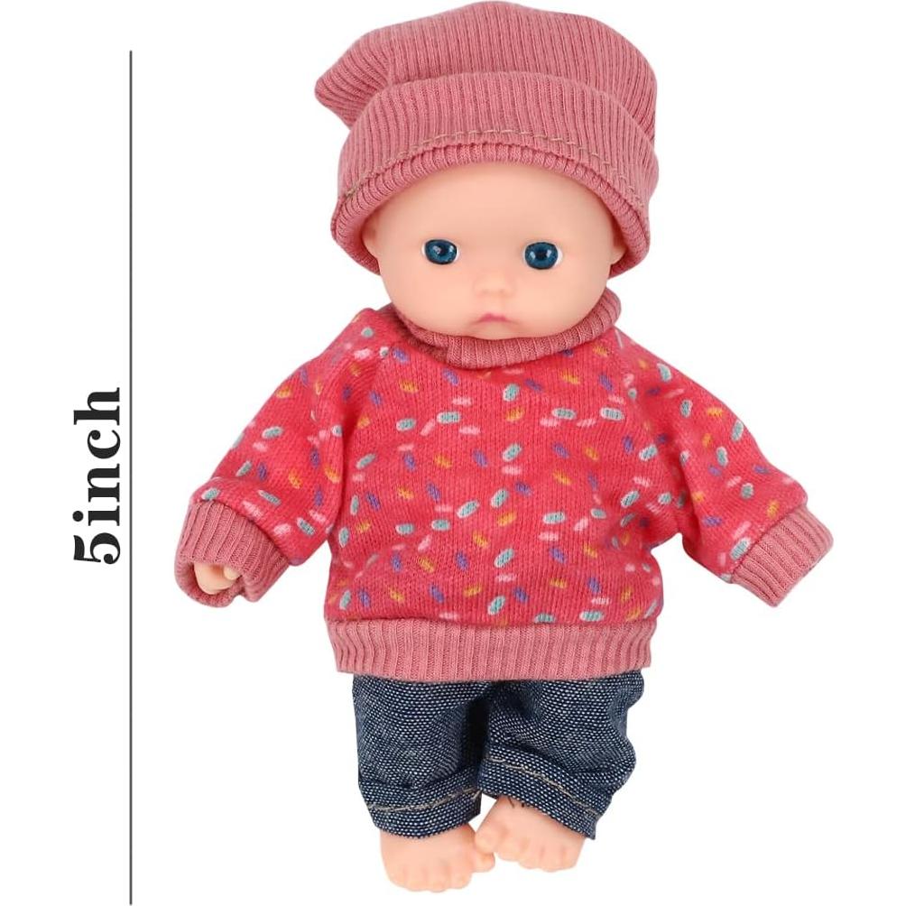 Muñecas Mini Bebé ONEST 5 Pulgadas con Ropa Hecha a Mano