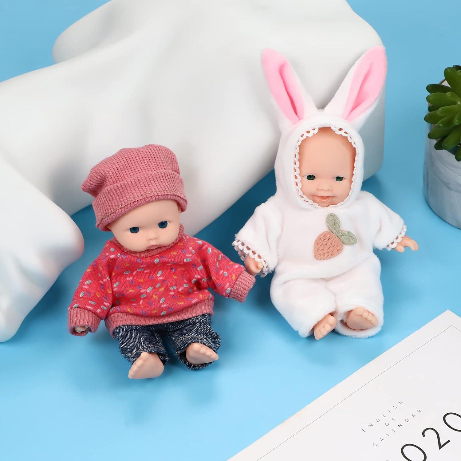 Muñecas Mini Bebé ONEST 5 Pulgadas con Ropa Hecha a Mano