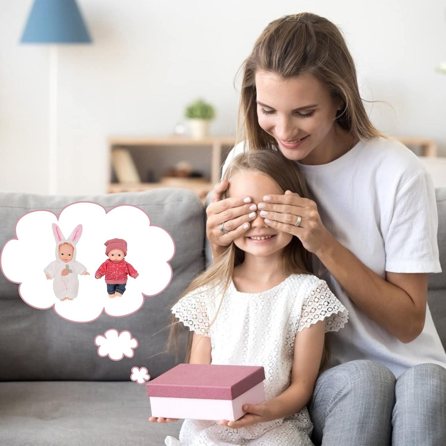 Muñecas Mini Bebé ONEST 5 Pulgadas con Ropa Hecha a Mano