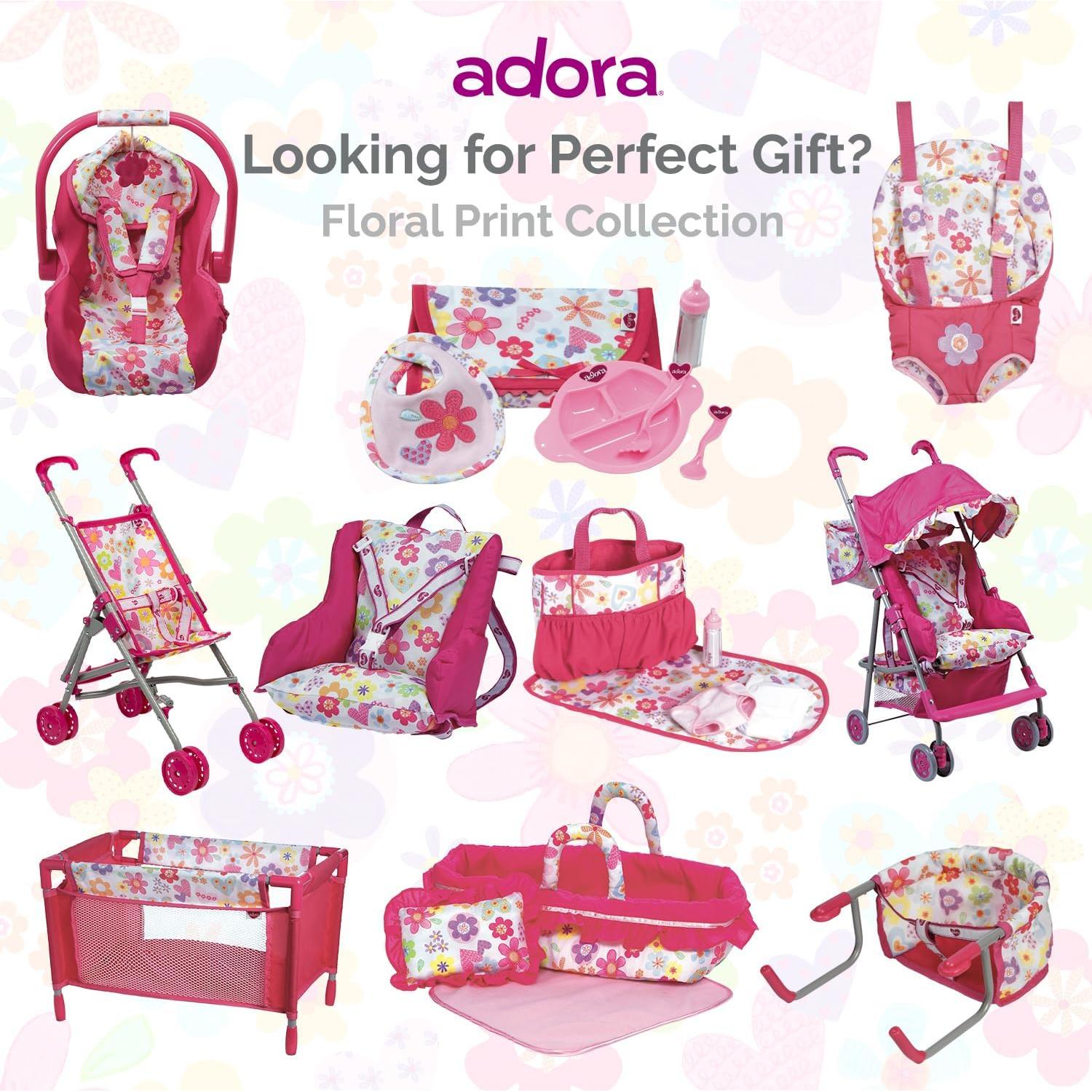 Asiento de Coche para Muñecas Adora Poder Floral - 50.8 cm