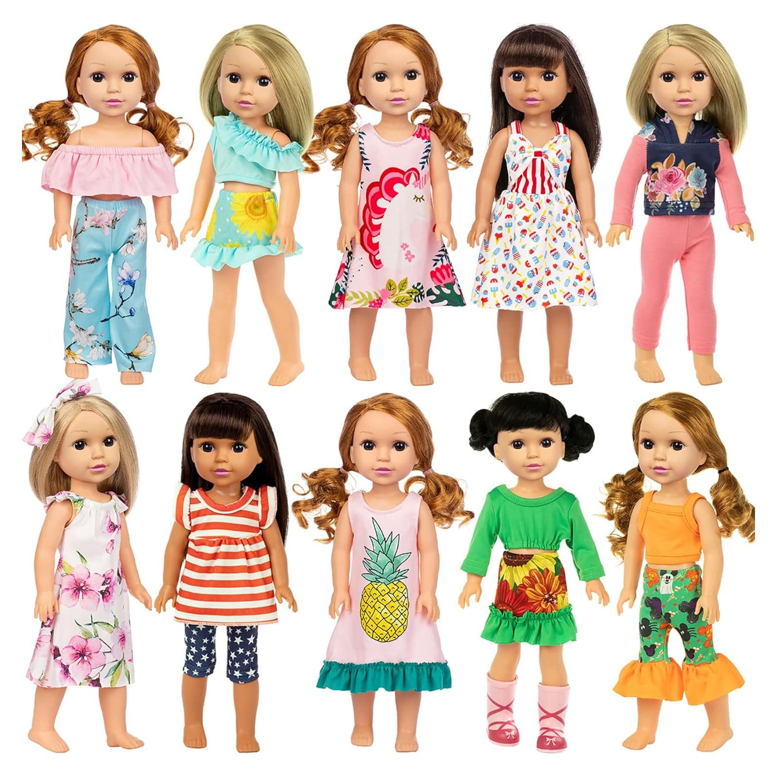 ZITA ELEMENT 10 Conjuntos Ropa de Muñeca 37 cm Moda y Fiesta