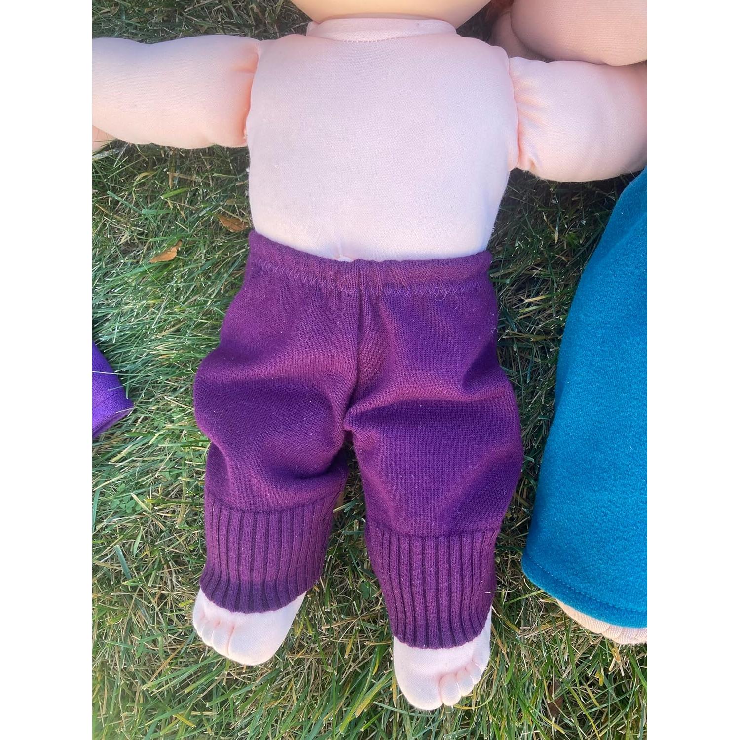 Leggings de Suéter Púrpura para Muñecas Cabbage Patch 16"
