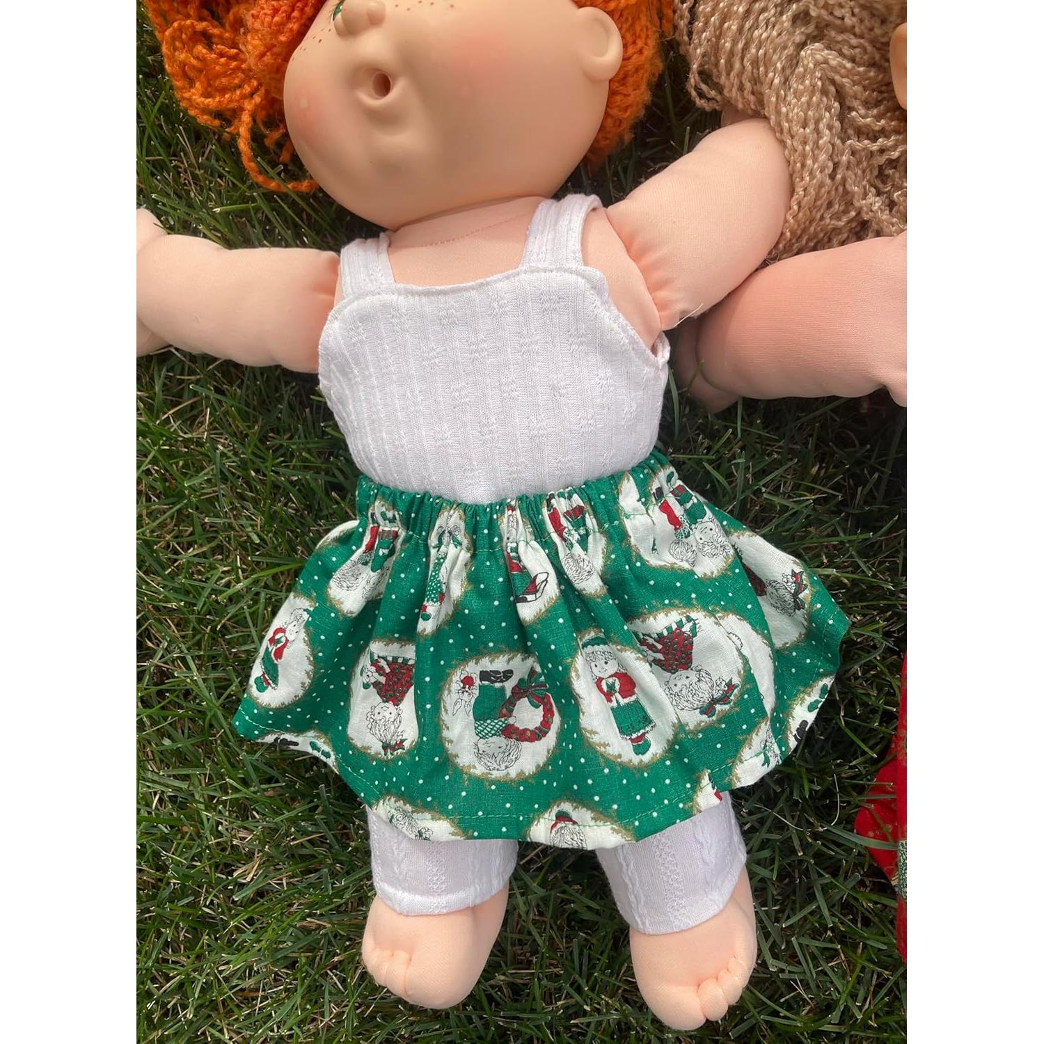 Falda de Impresión Verde para Muñecas Cabbage Patch 40.64 cm