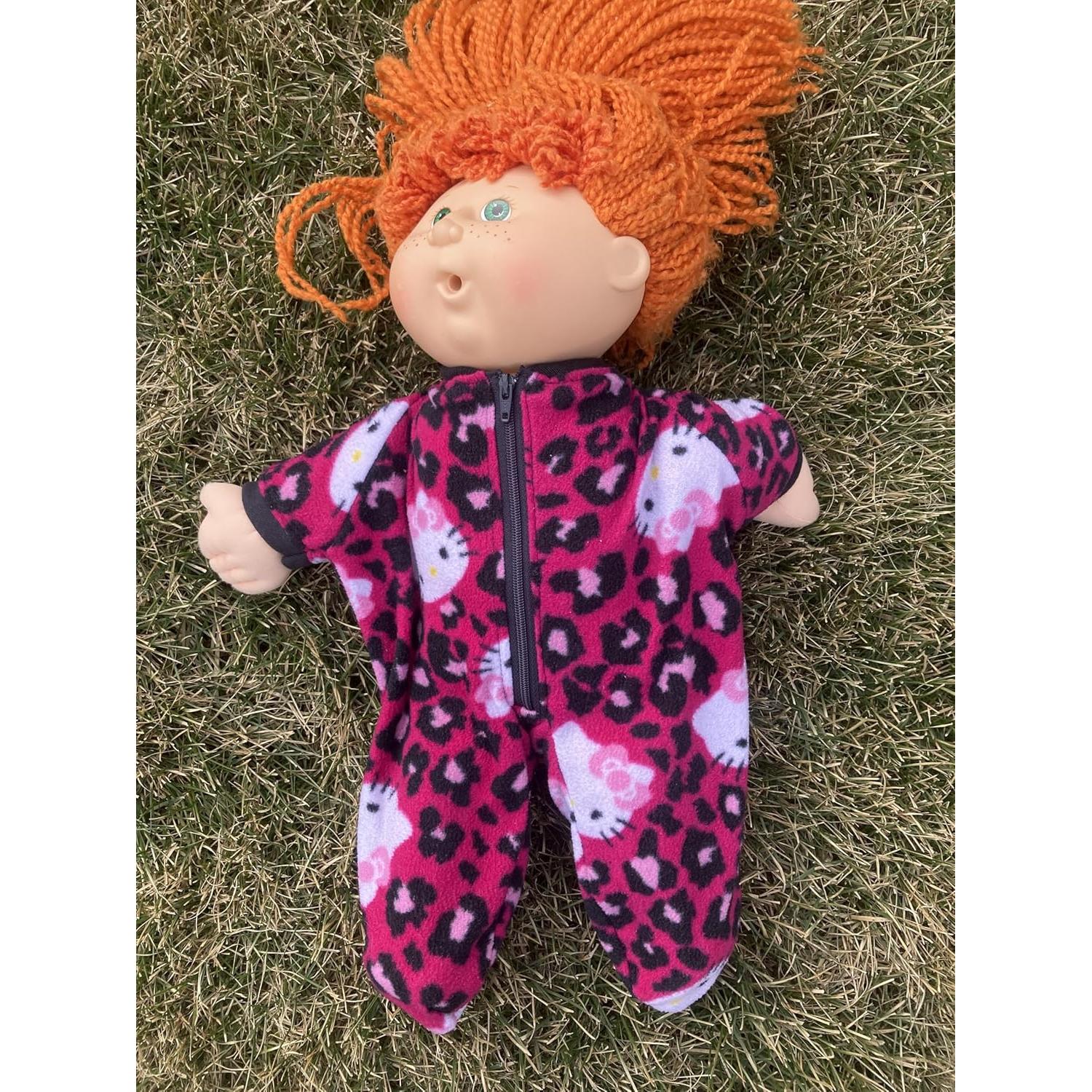 Pijama para muñecas Cabbage Patch 16" gato negro y rosa