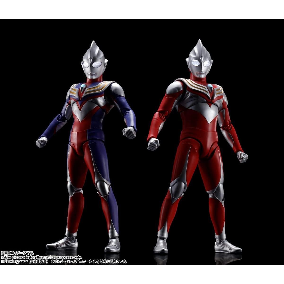Figura de Acción Ultraman Tiga Power Type Bandai 15+