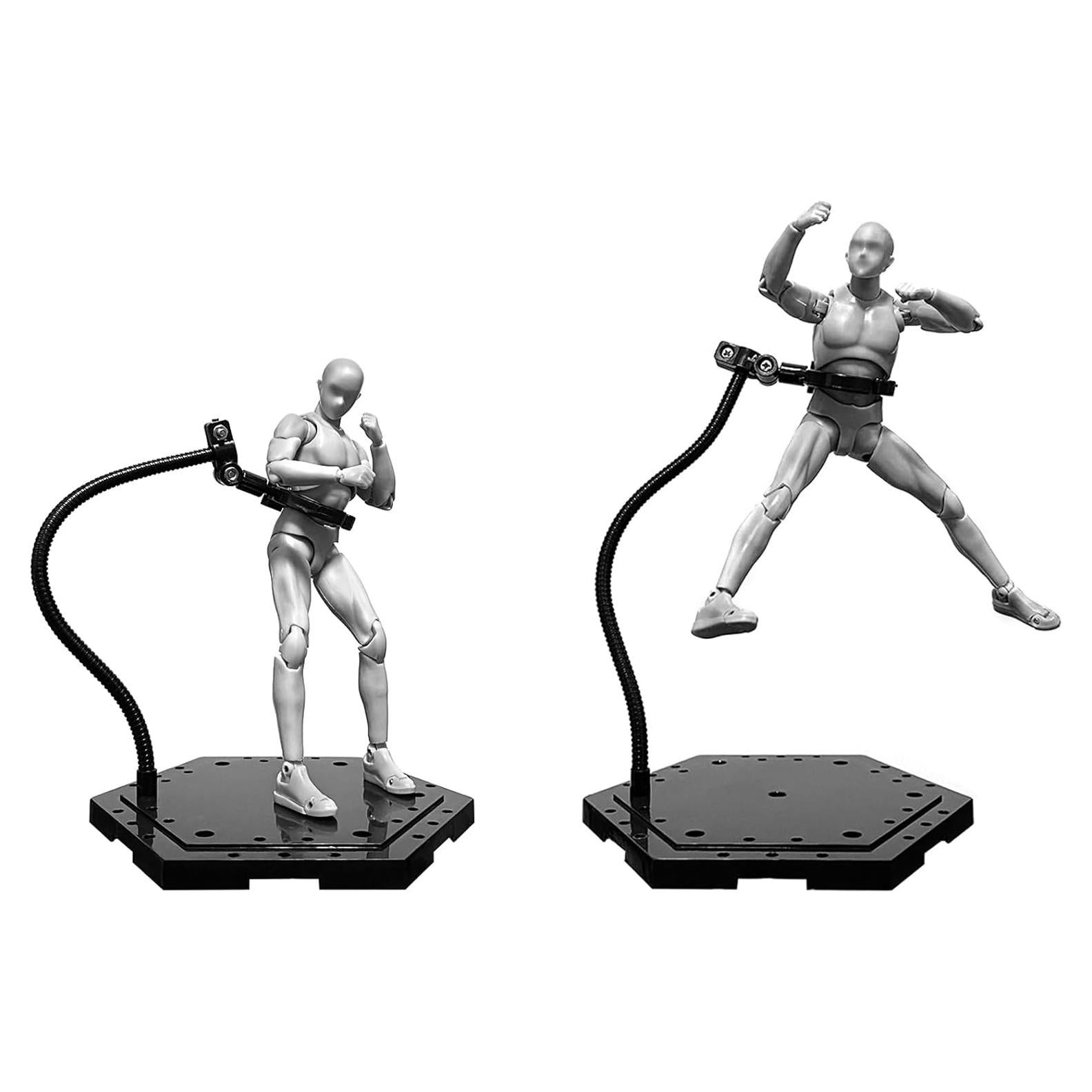 Soporte para Figuras de Acción NovaViva 2Pcs Negro Ajustable