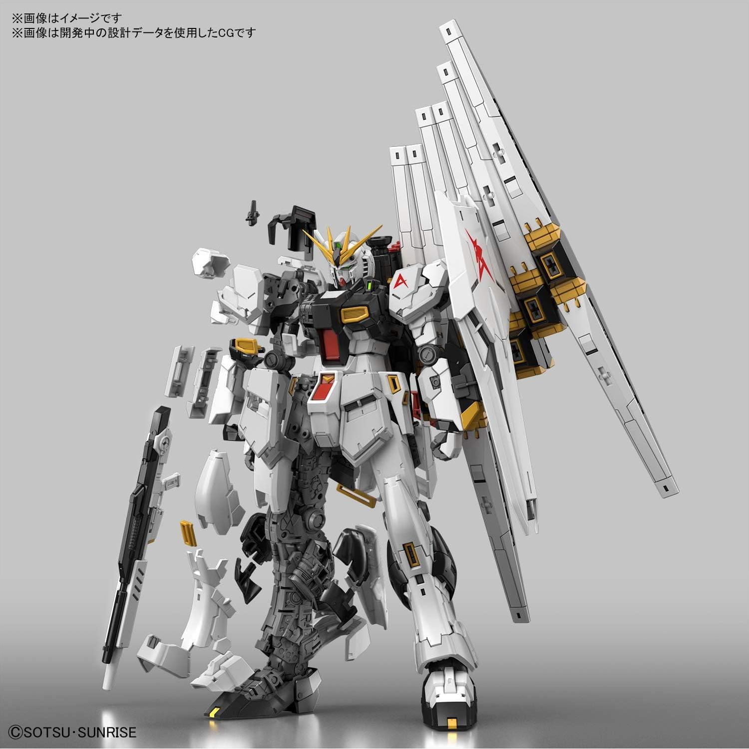 Kit de Modelo Bandai RG 1/144 Nu Gundam Contraataque de Char
