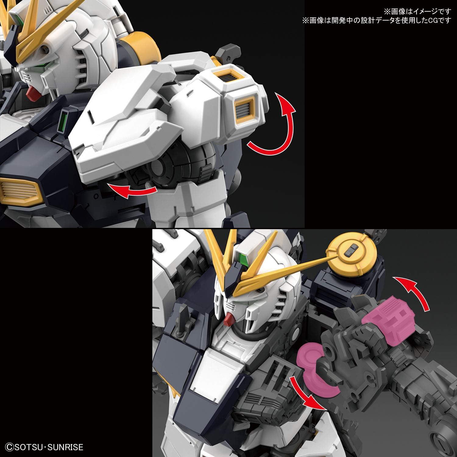Kit de Modelo Bandai RG 1/144 Nu Gundam Contraataque de Char