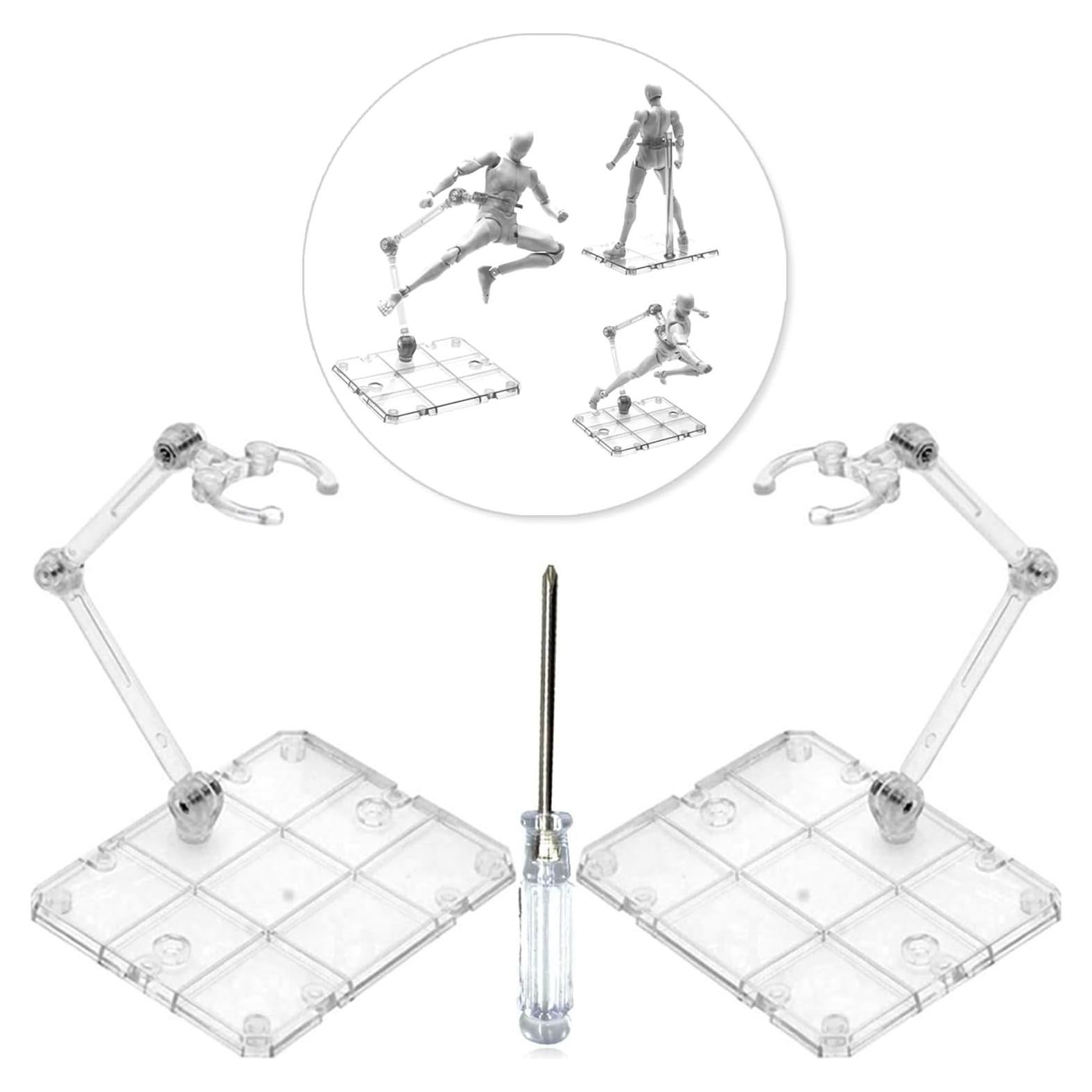 Soporte para Figuras de Acción XISTEST 2PCS Transparente 7.5x9cm