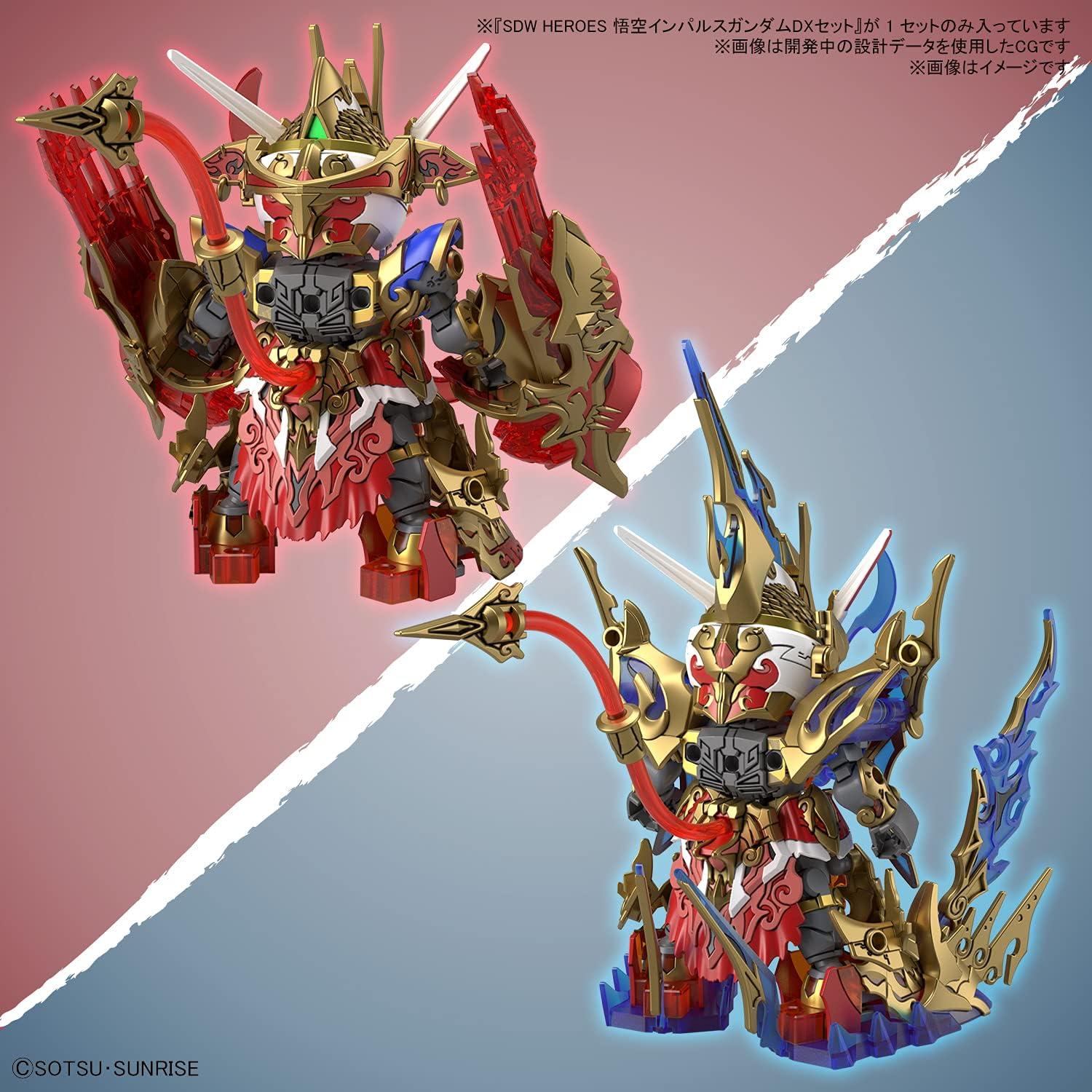Kit de Modelo Bandai Spirits SD Gundam Wukong Impulse 24.13x4.45cm