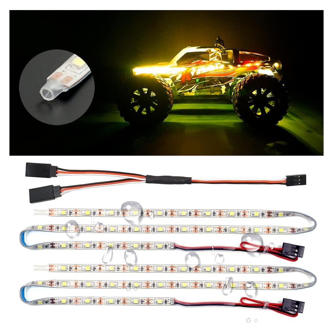 Tiras de luz LED a prueba de agua YUYING 1m Amarillo para RC