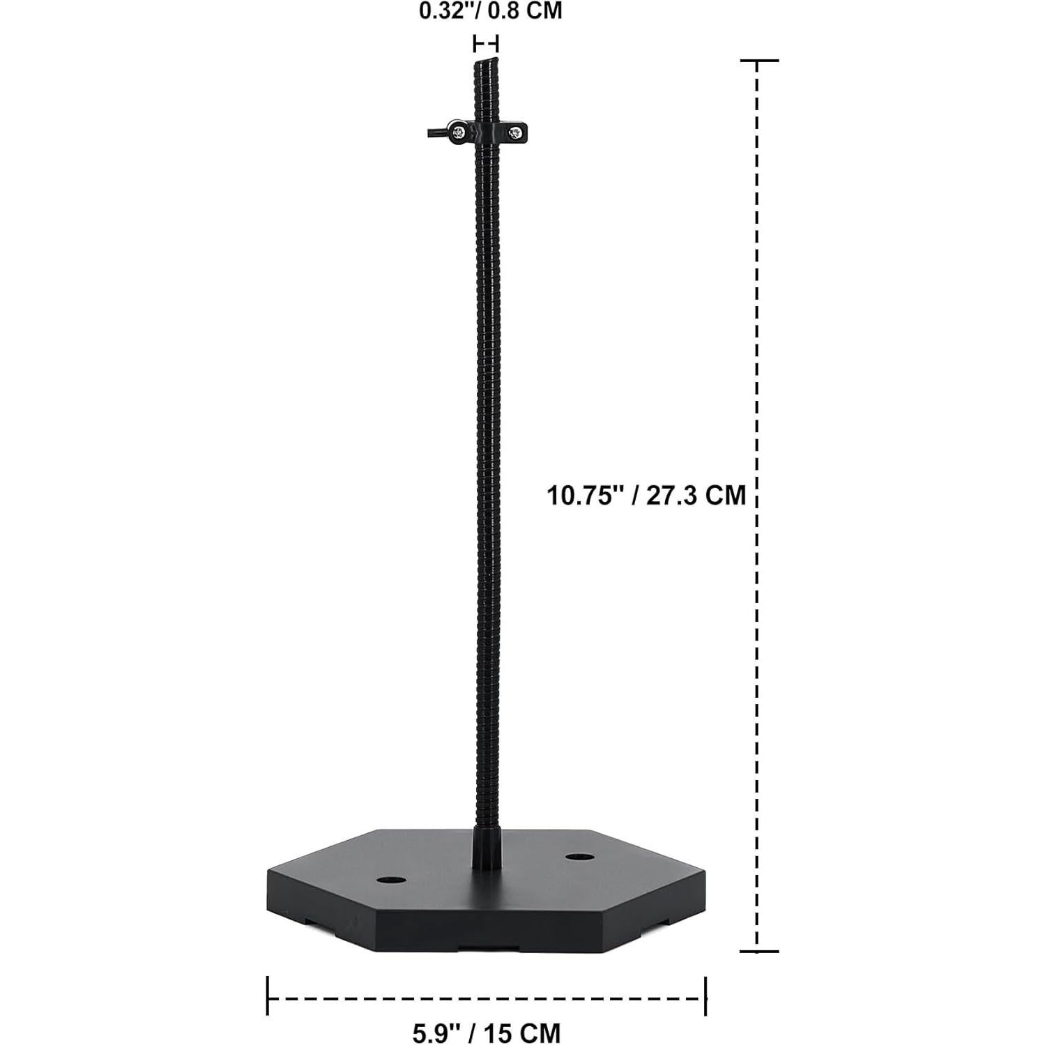 Soporte de Figura de Acción Yocoolfun 2 Piezas 30.48cm Negro