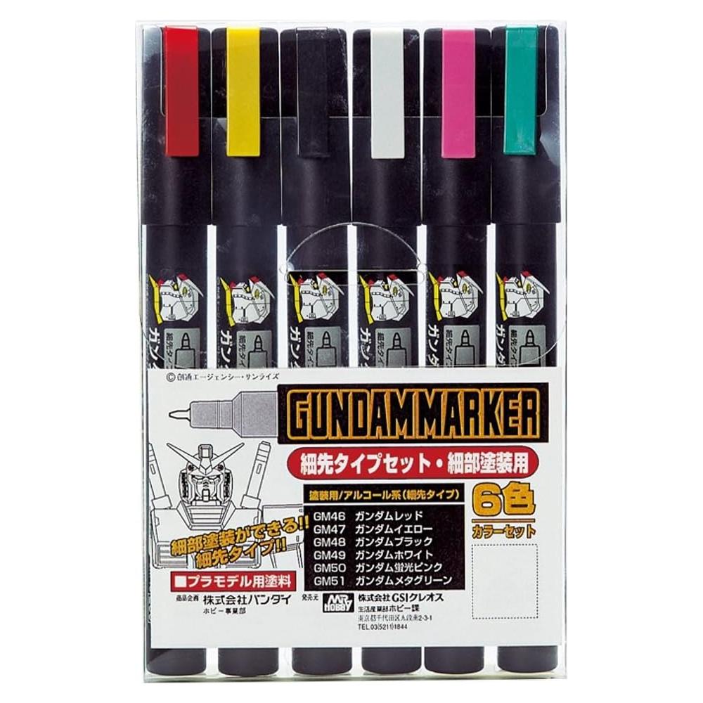 Conjunto de 6 Marcadores Ultra Finos GSI Creos Gundam