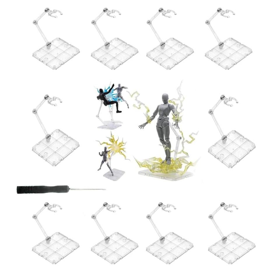 10 Soportes para Figuras de Acción CUYUFIA 1/144 Estables