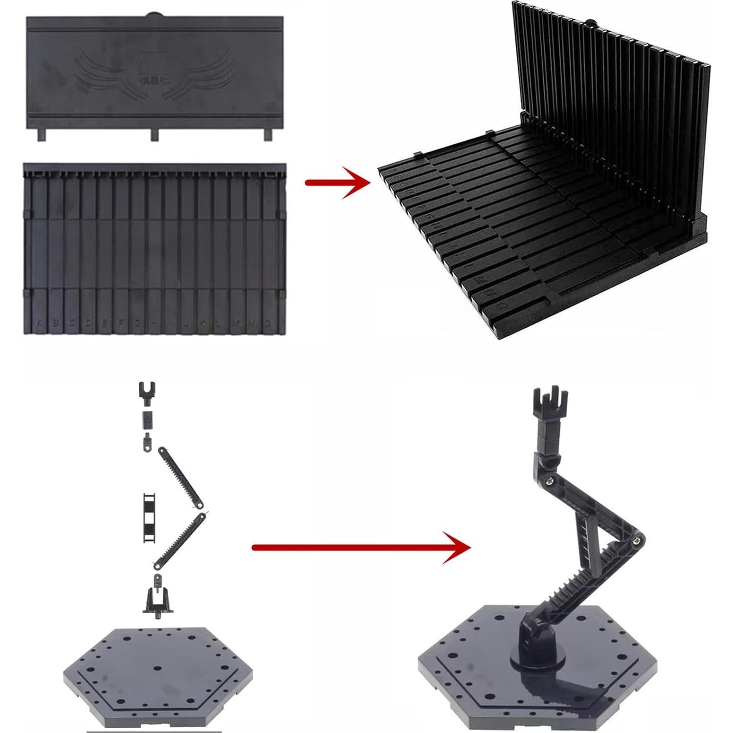 Soporte de Exhibición Jacy para Modelos de 3 Piezas Negro