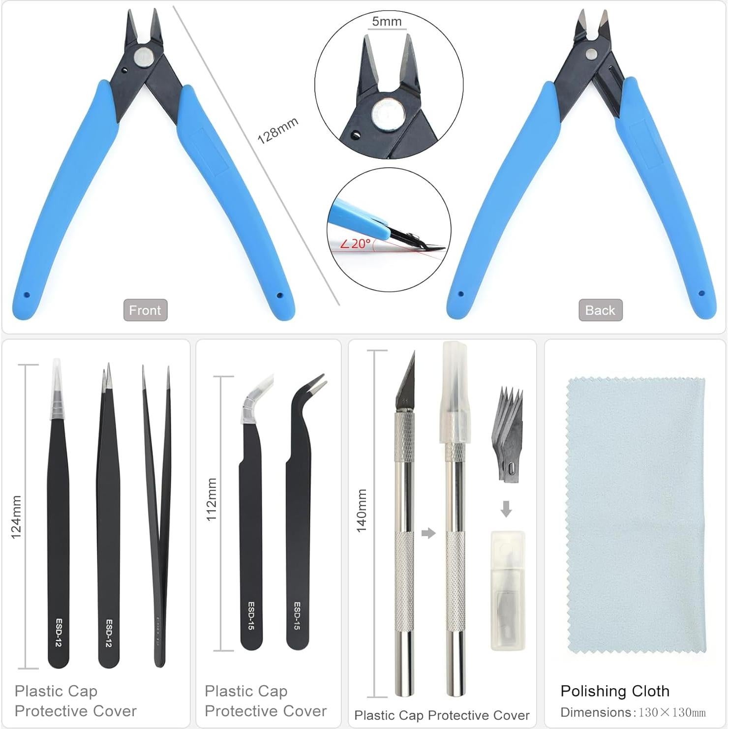 Kit de Herramientas de Modelismo ZIIYAN 10 Piezas para Gundam