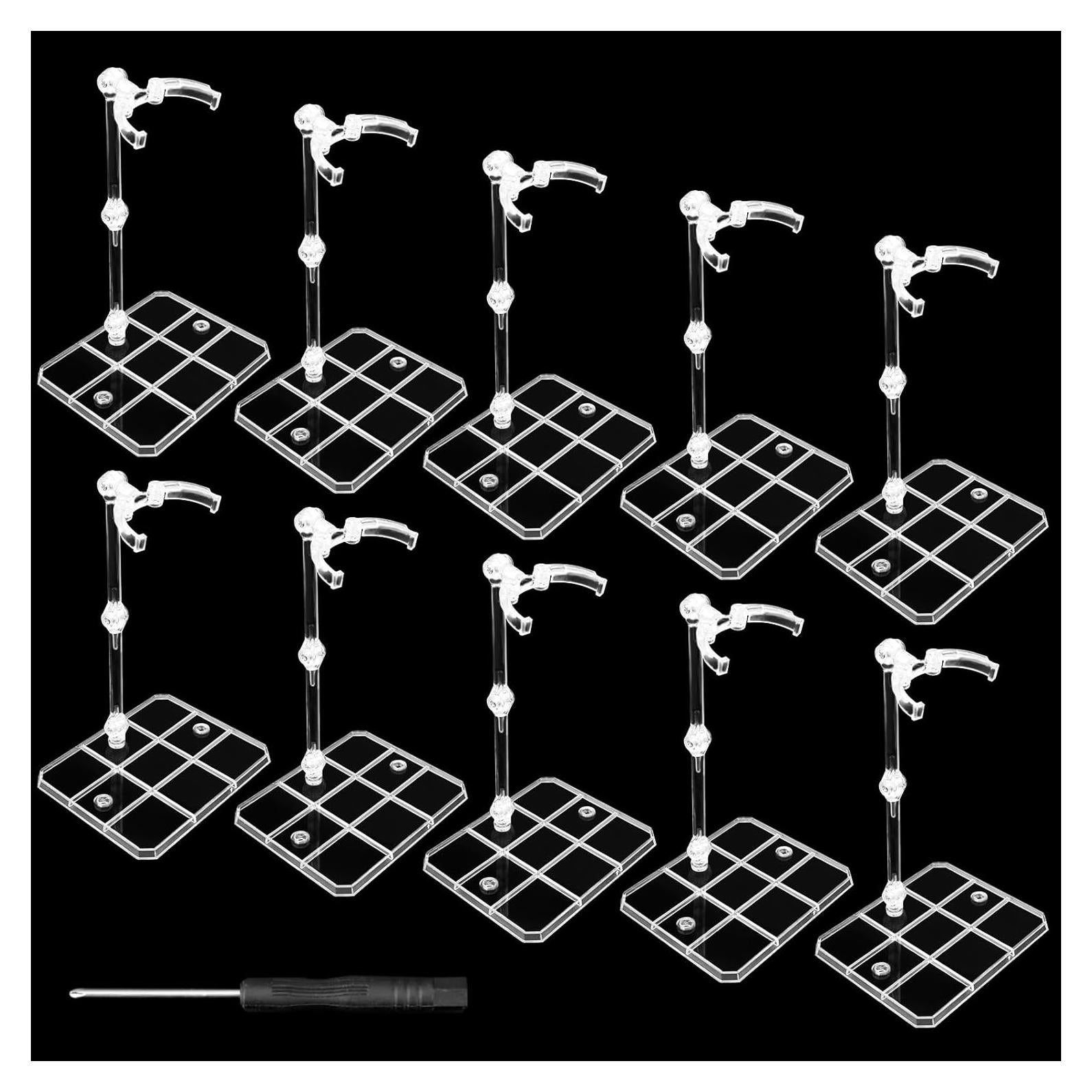 Soporte para Figuras de Acción HMIEPRS 10 Pcs Base Transparente