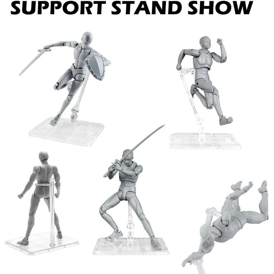 Soporte para Figuras de Acción HMIEPRS 10 Pcs Base Transparente