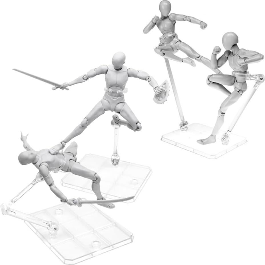 Soporte para Figuras de Acción HMIEPRS 10 Pcs Base Transparente