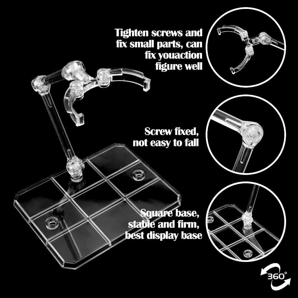 Soporte para Figuras de Acción HMIEPRS 10 Pcs Base Transparente