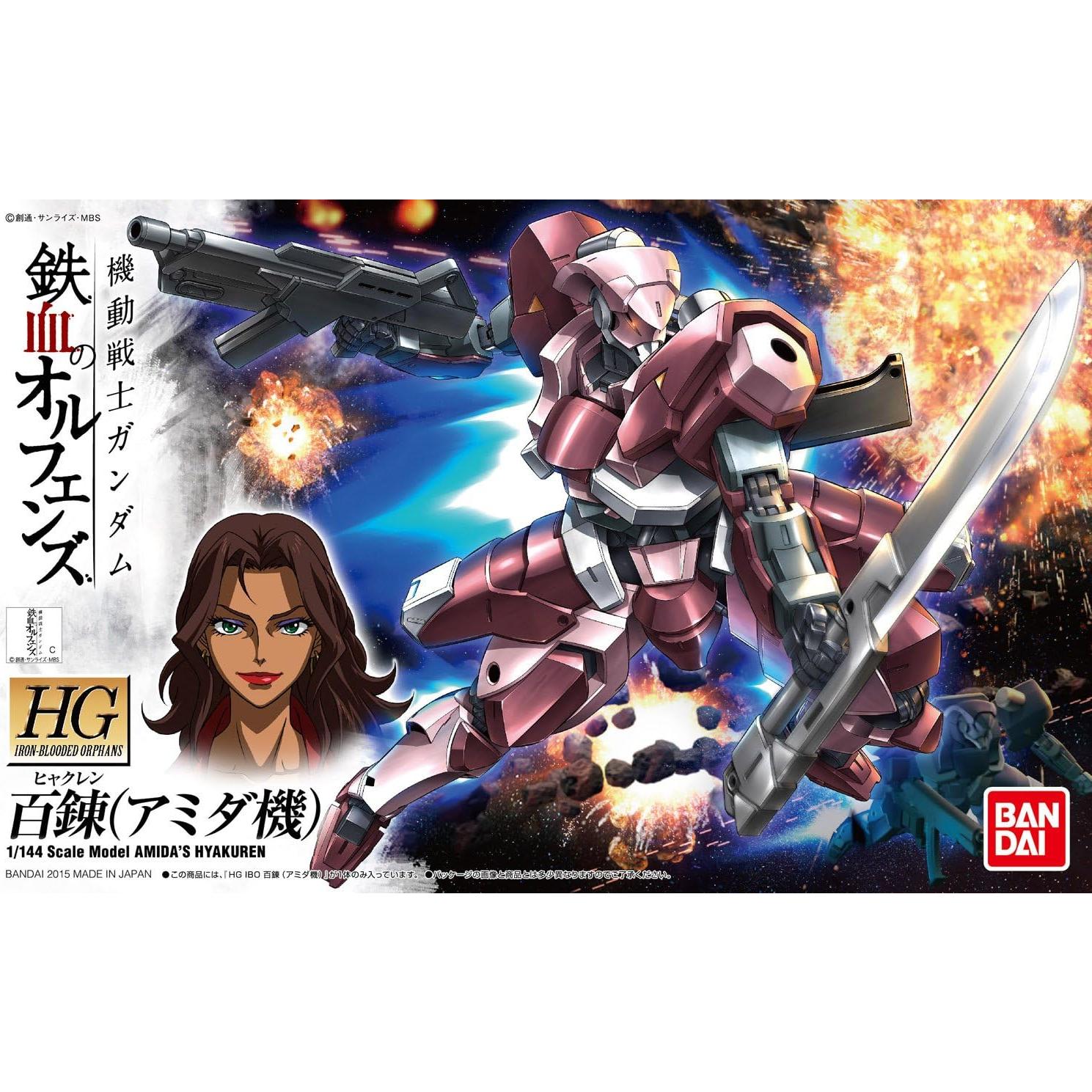 Kit de Construcción Gundam IBO Hyakuren BANDAI 1/144 Escala