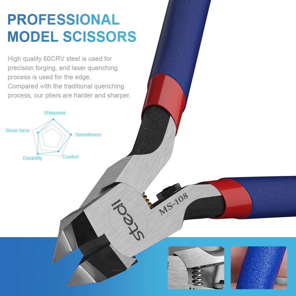 Alicate de Modelo Stedi MS-108 Azul 12.7 cm Cuchilla Ultra Delgado