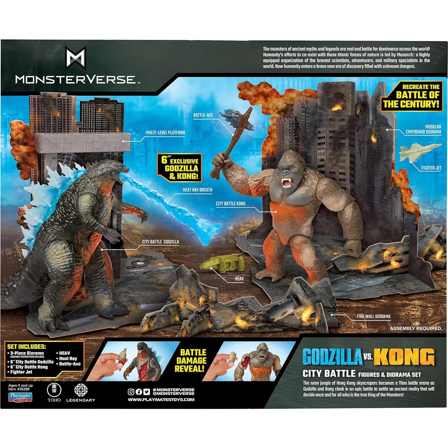 Paquete de Batalla Godzilla vs Kong Playmates 30.48 cm