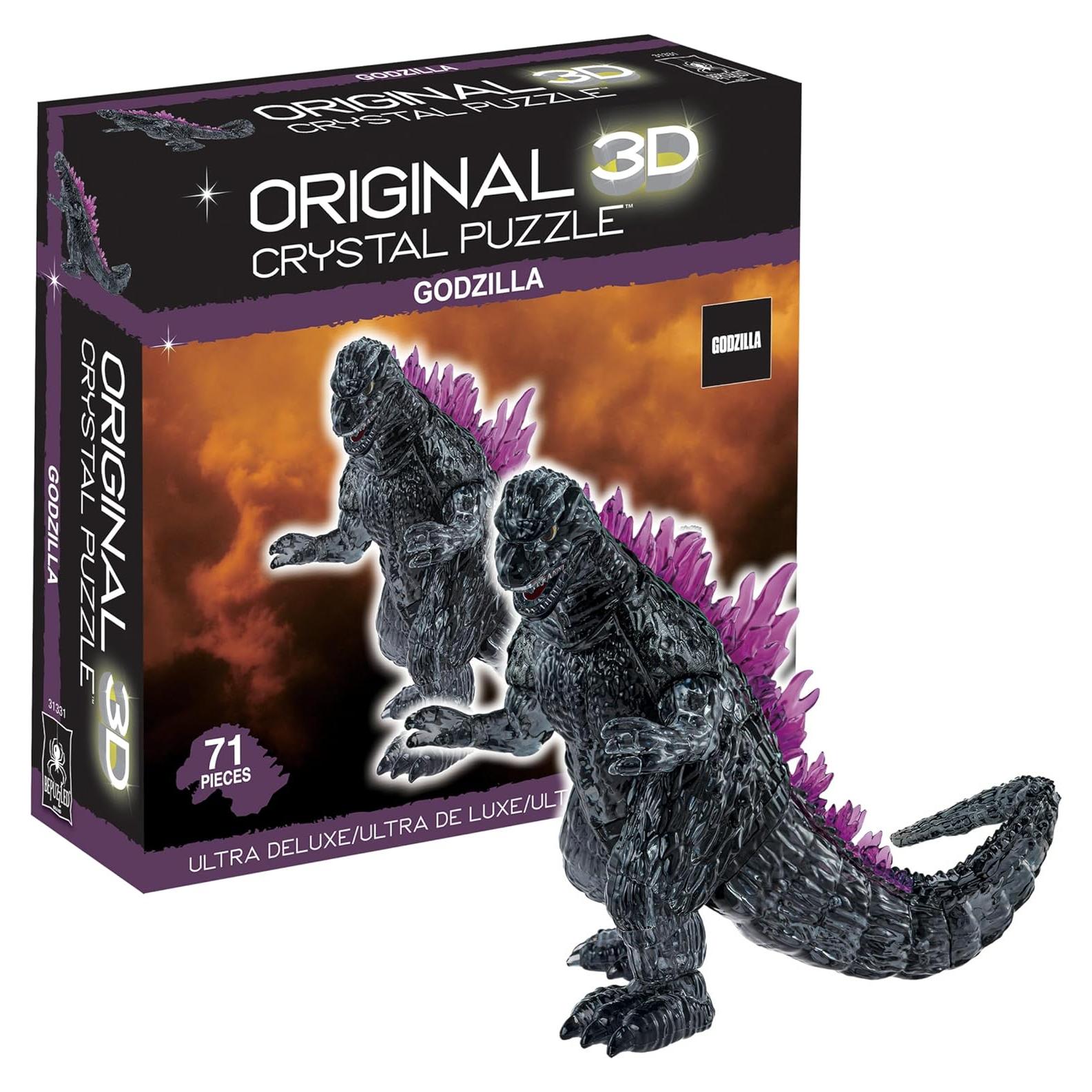 Rompecabezas 3D de cristal Godzilla BePuzzled 18.8x17.8 cm