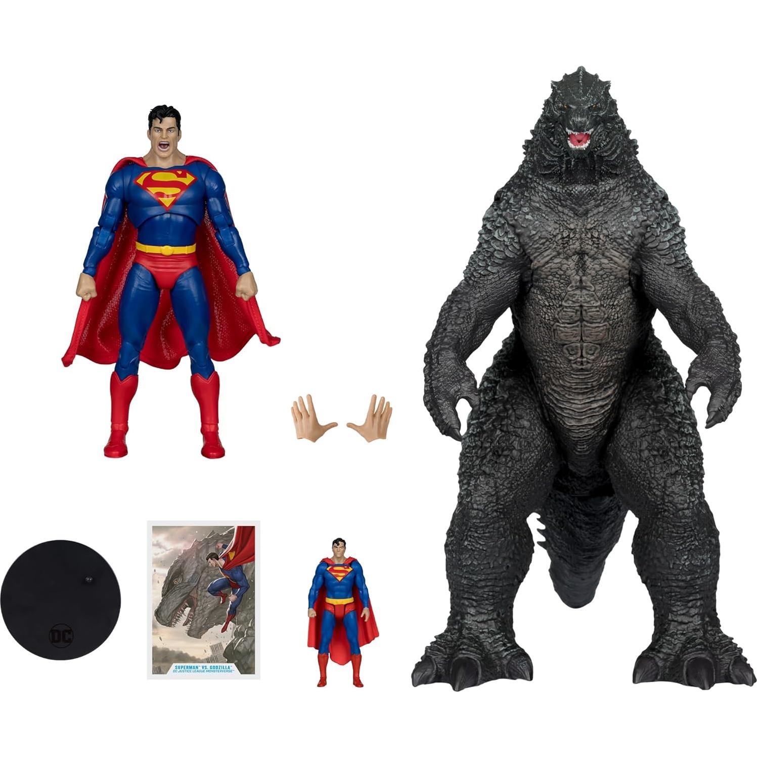 Figuras de Acción McFarlane Toys Superman vs Godzilla 2pk