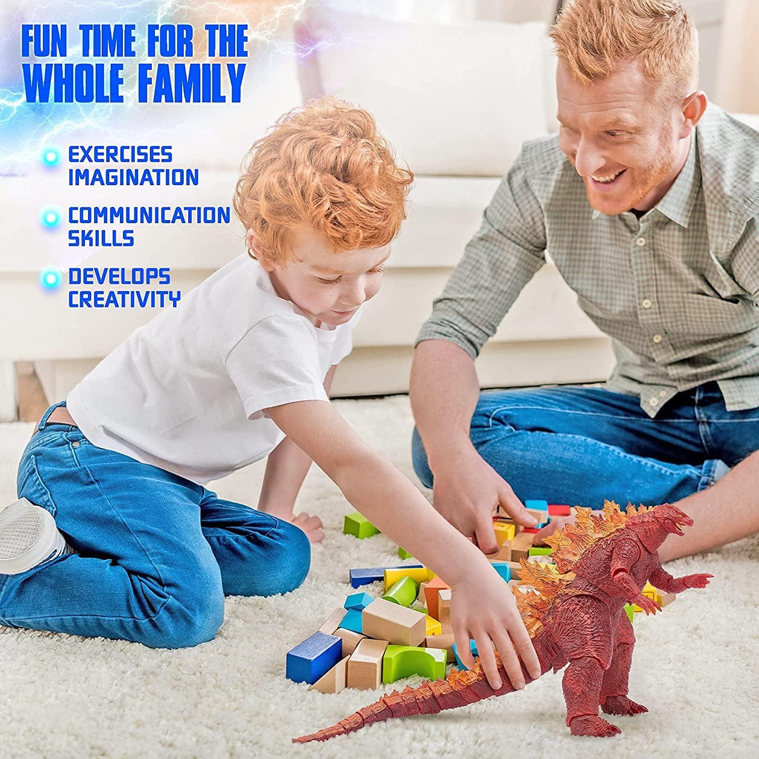 Muñeca Dinosaurio Rojo JTJTJ con Juntas Móviles 12.7x5.08x17.78cm