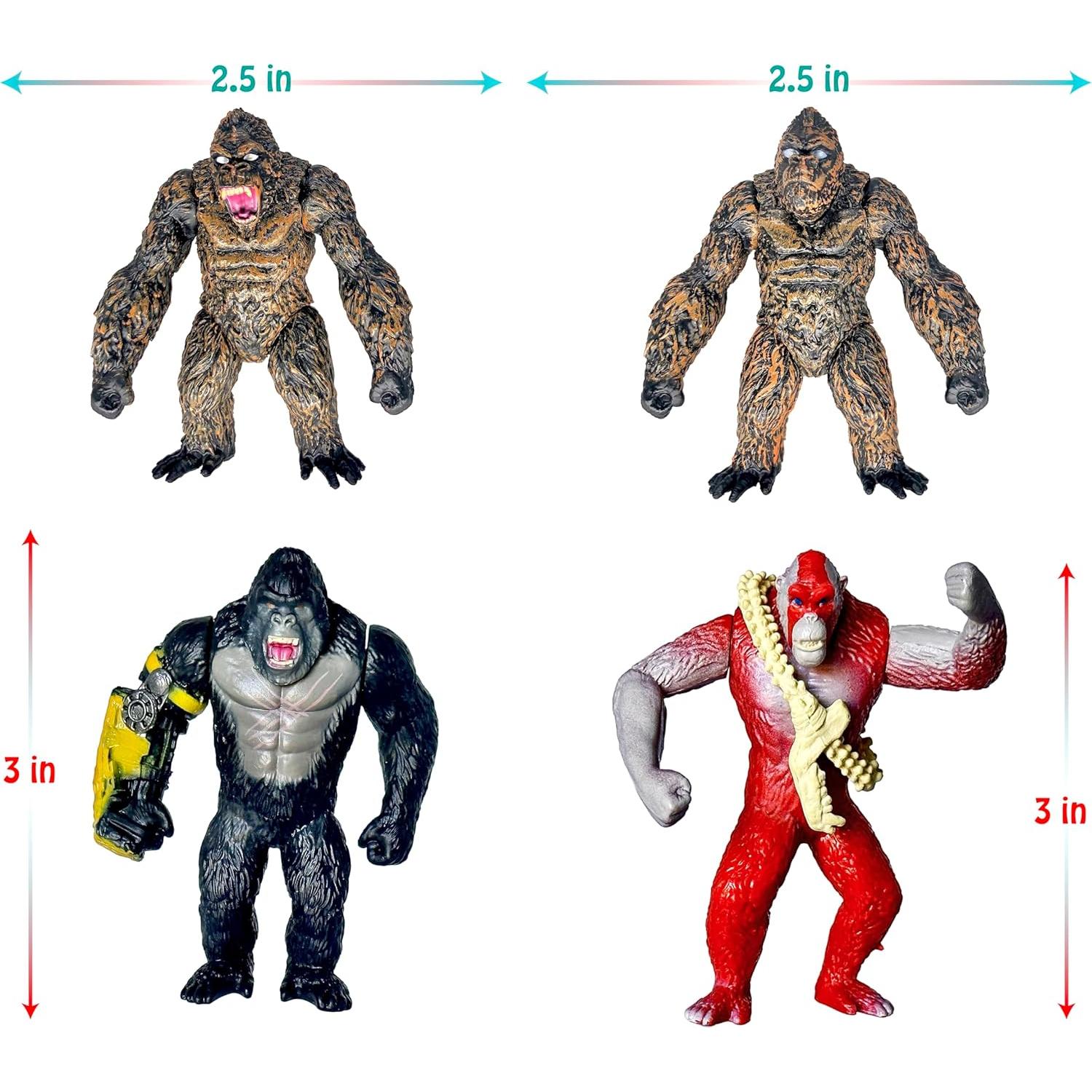 Conjunto de 5 Figuras de Acción Godzilla x Kong TwCare