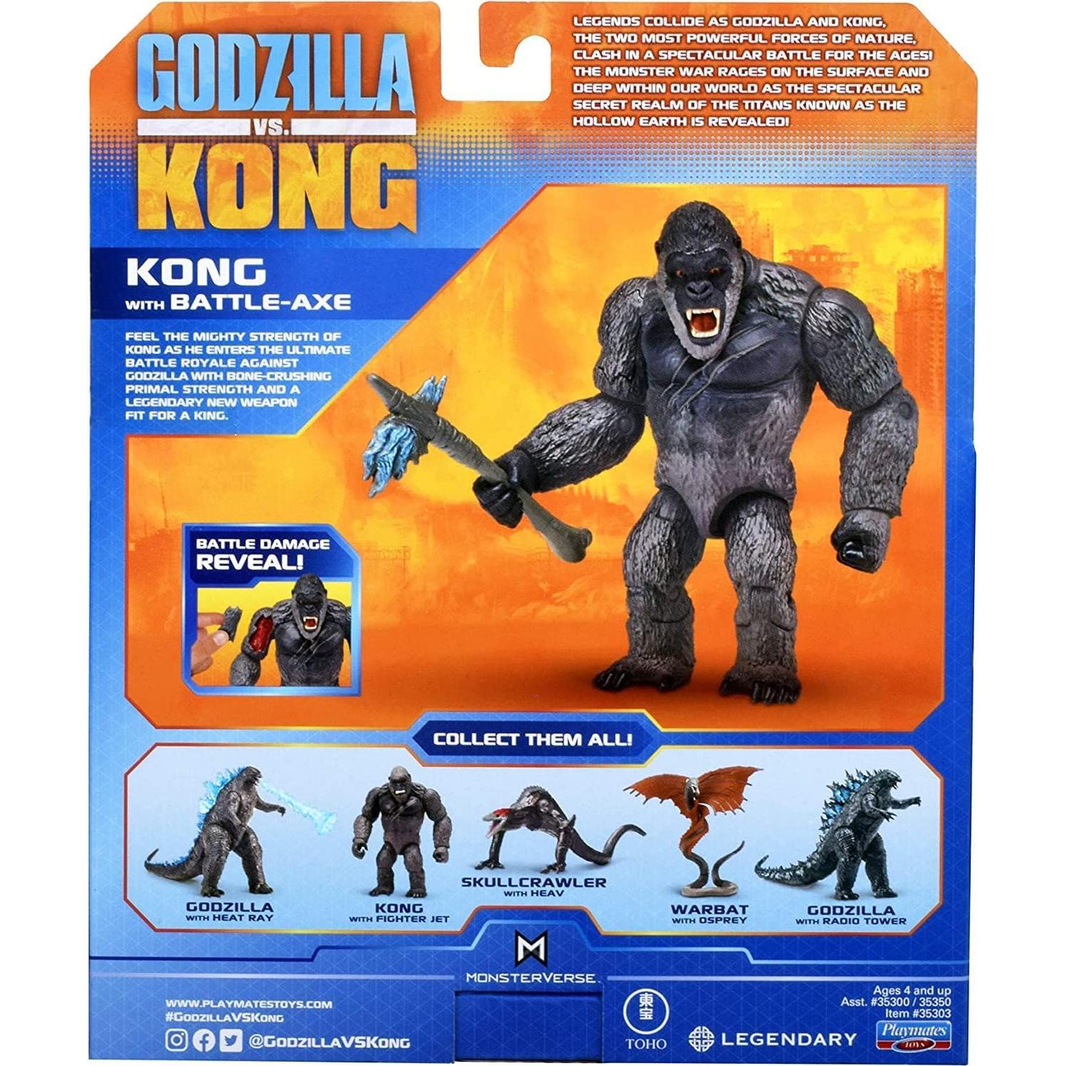Figuras de Acción PlayMates Godzilla vs Kong con Hacha