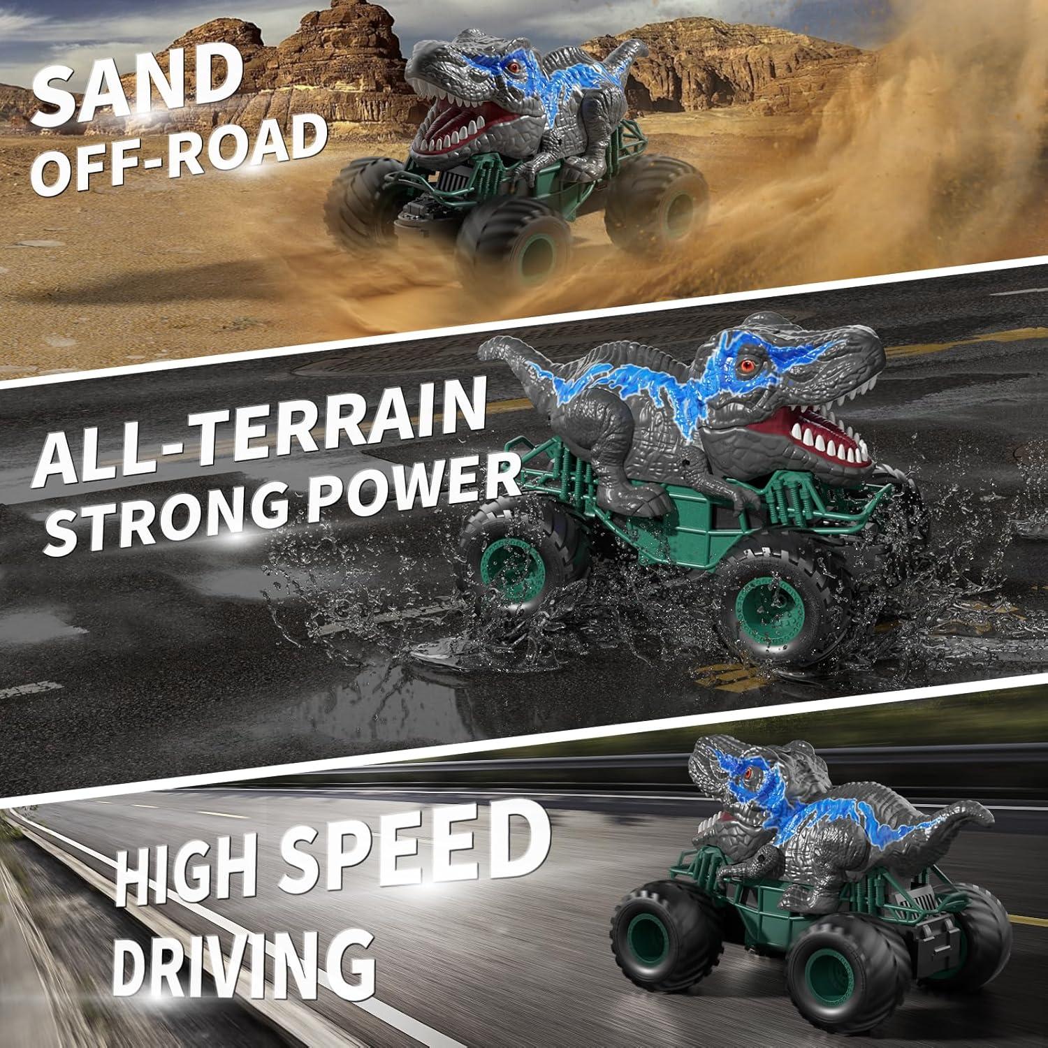 Coche de Control Remoto Dinosaurio Bennol 2.4GHz con Luz y Sonido