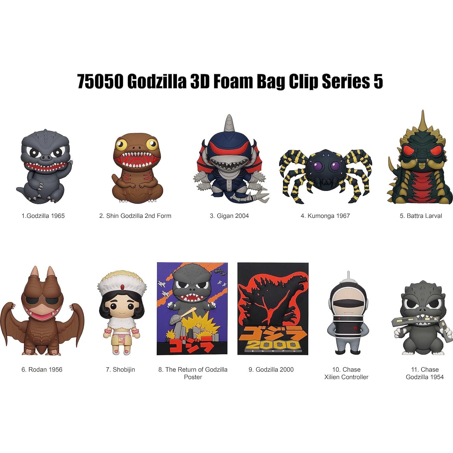 Clip de Bolsa 3D Godzilla Monogram Internacional - Sorpresa